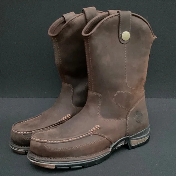 Georgia Boot Men's Dark Brown Western steel toe Boots , 12 NEW - Picture 1 of 11